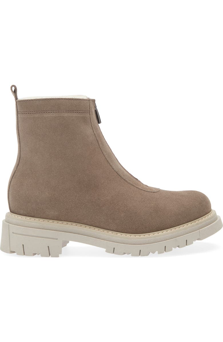 La Canadienne Deon Genuine Shearling Waterproof Bootie, Alternate, color, Stone Suede