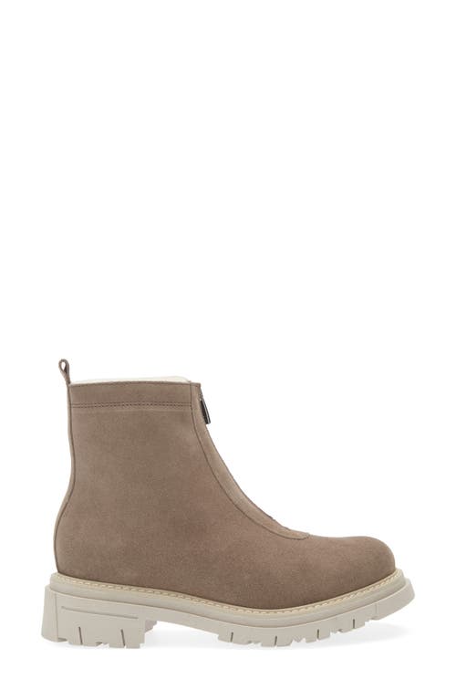 La Canadienne Deon Genuine Shearling Waterproof Bootie In Burgundy