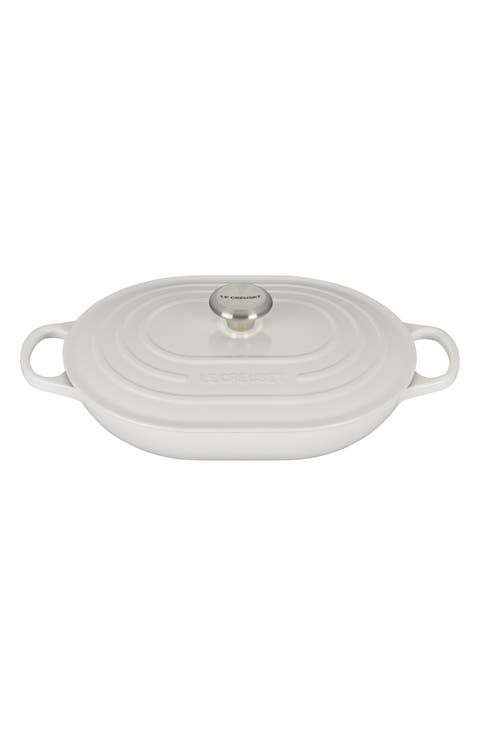 3.75-Quart Oval Enameled Cast Iron Casserole