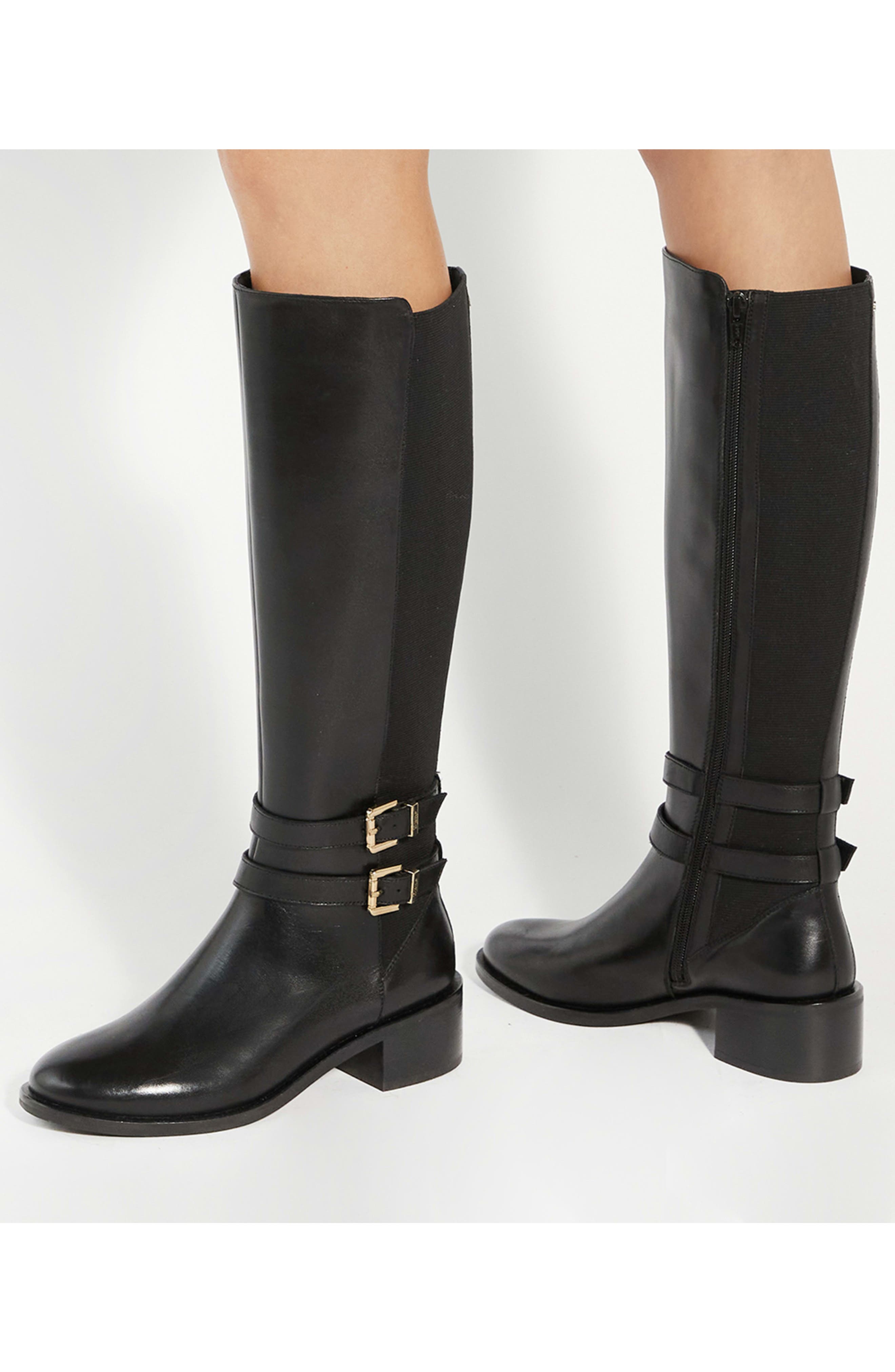 Dune London Tatter Knee High Boot, Alternate, color, Black