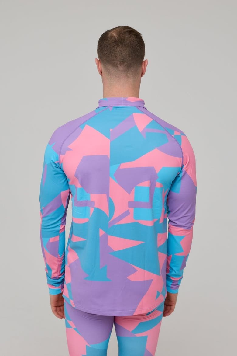 Men's Baselayer Top Del Mar, Alternate, color, Pink and Blue