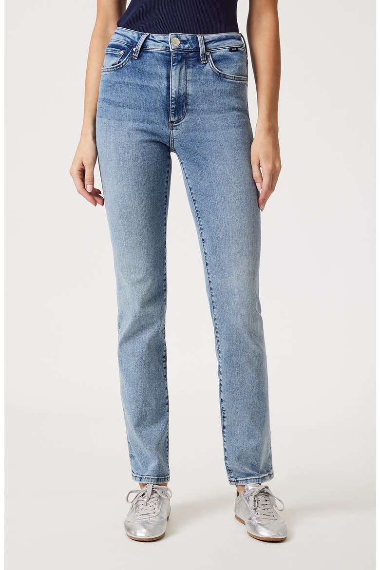 Kendra Straight Leg Jeans, Main, color, LT BRUSHED TRIBECA