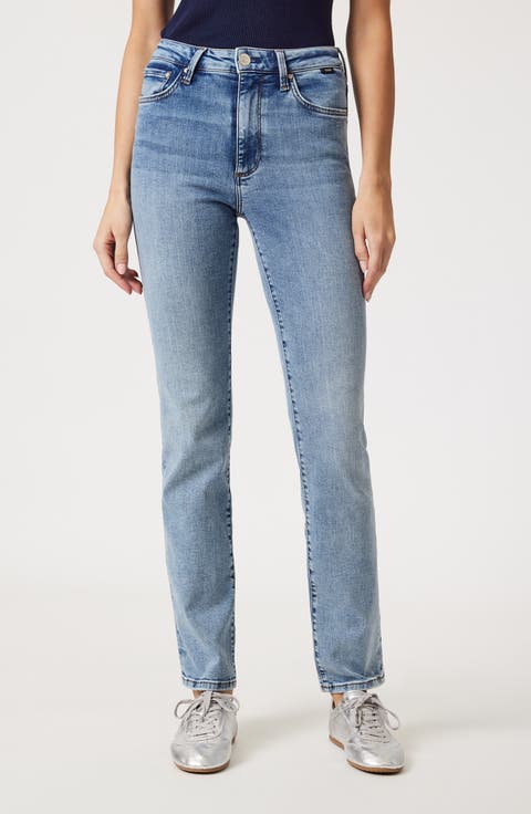 Kendra Straight Leg Jeans (Light Brushed Tribeca)
