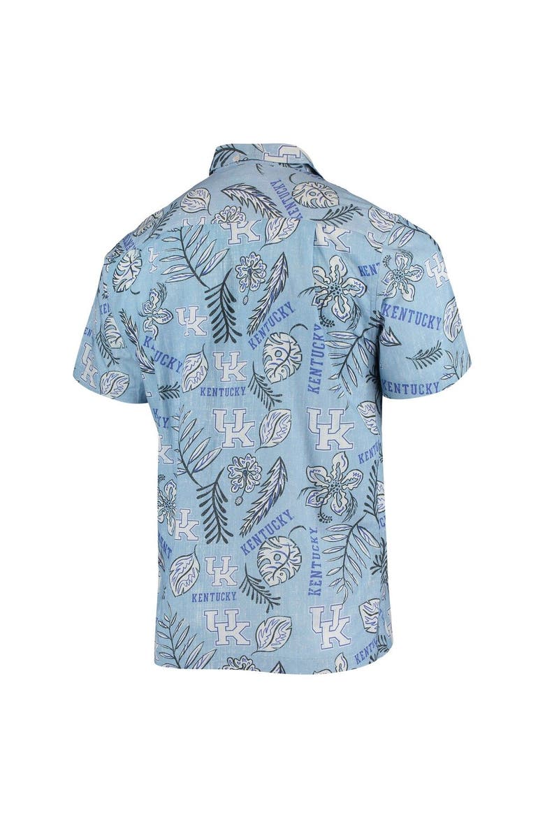 Men's Wes & Willy Light Blue Kentucky Wildcats Vintage Floral Button-Up Shirt, Alternate, color, Light Blue