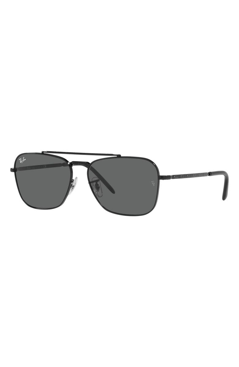 Ray-Ban New Caravan 58mm Square Sunglasses, Alternate, color, Black / Dark Grey