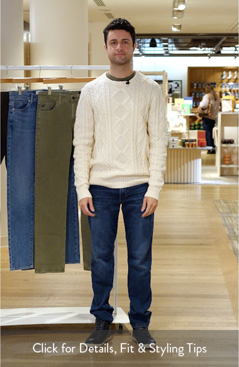 Glencoe Cable Stitch Cotton & Wool Blend Sweater, sales video thumbnail