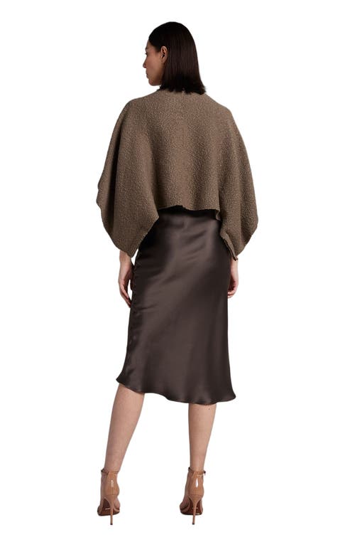Voz Textured Cotton Bolero In Brown