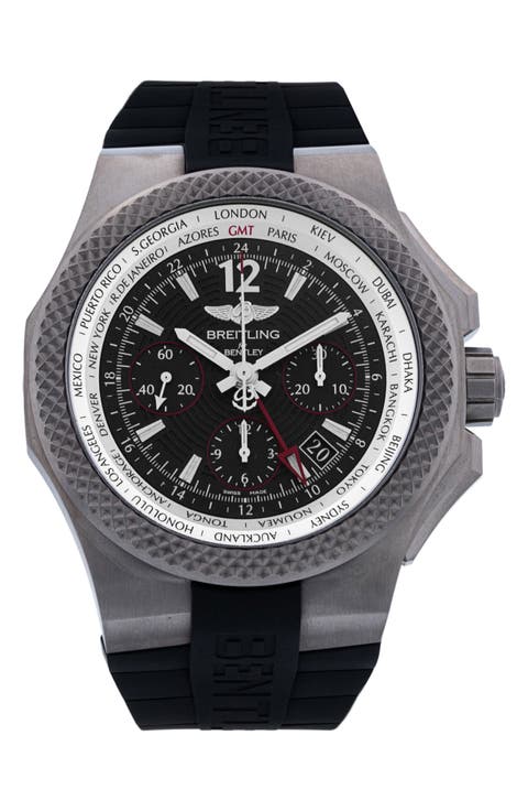 Breitling Preowned 2020 Bentley B04 GMT EB0433 Automatic Rubber Strap Watch, 45mm