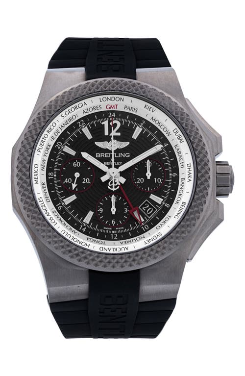 Watchfinder & Co. Breitling 2020 Bentley B04 Gmt Automatic Rubber Strap Watch, 45mm In Black