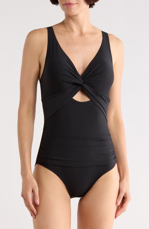 Twist Keyhole One-Piece Swimsuit