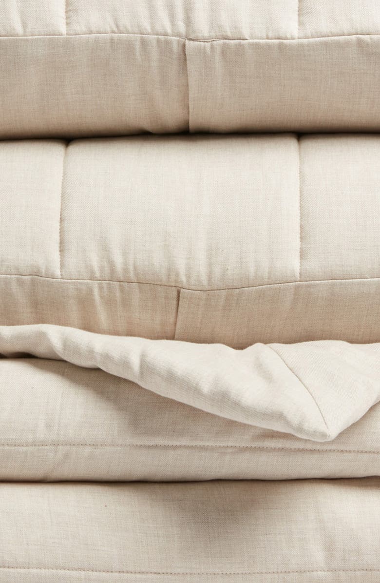Nordstrom Organic Cotton Mélange Quilted Comforter & Shams Set, Alternate, color, Beige Semolina