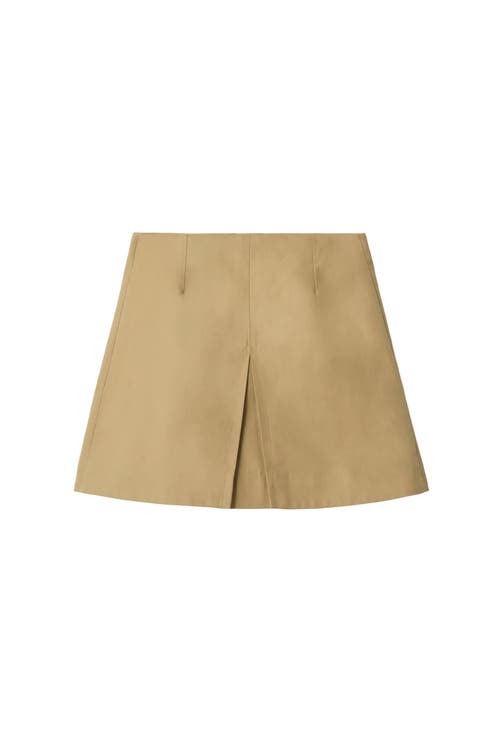 Burberry Button Cotton Skirt In Brown