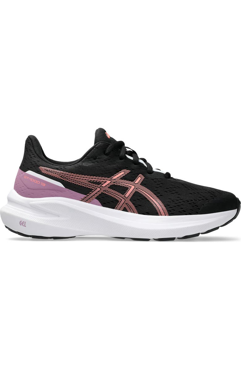 ASICS<sup
®</sup
GT-1000 13 Running Sneaker, Alternate, color, Black/Sun Coral