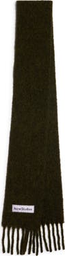 Acne Studios Vally Skinny Alpaca & Wool Blend Fringe Scarf