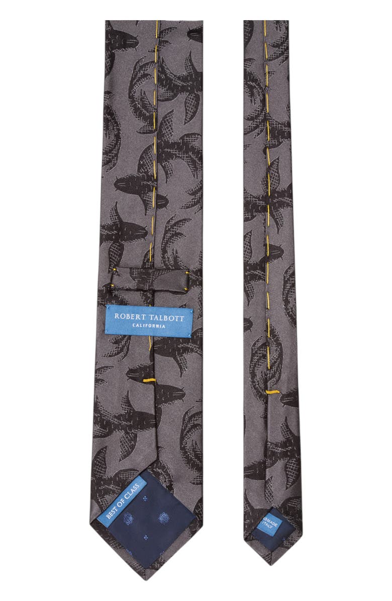 Robert Talbott Robert Koi Fish Jacquard Best of Class Necktie, Alternate, color, Gray