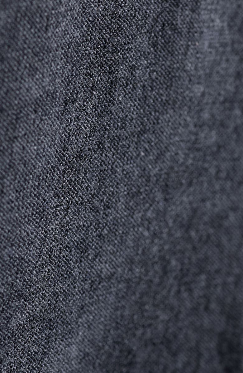 Bugatchi Merino Wool & Silk Diamond Quarter Zip Sweater, Alternate, color, Heather Grey