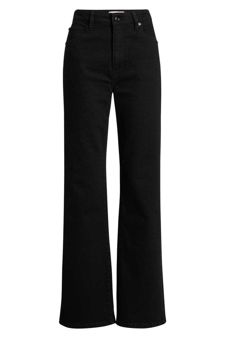 The Arrow High Waist Relaxed Bootcut Jeans, Alternate, color, BLACK