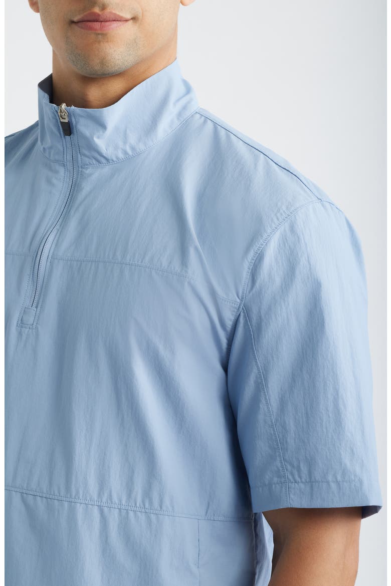 Golf Pro Short Sleeve Quarter Zip Top, Alternate, color, BLUE DEWDROP