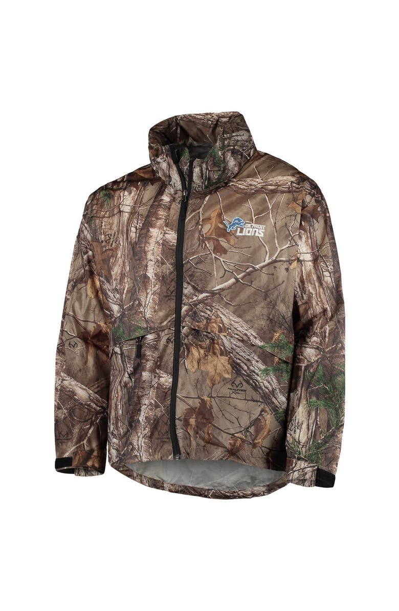 DUNBROOKE Men's Dunbrooke Realtree Camo Detroit Lions Circle Sportsman Waterproof Packable Full-Zip Jacket, Alternate, color, 