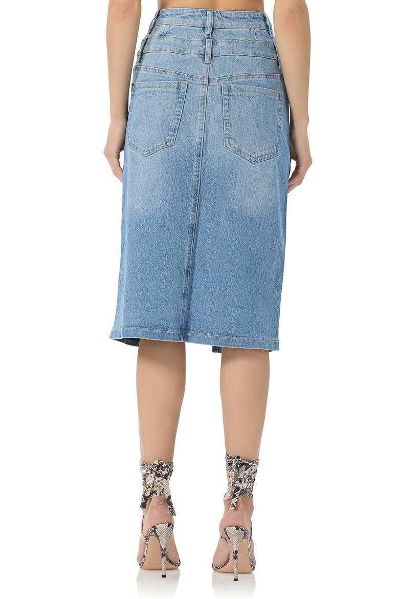Maison Double Waist Denim Skirt, Alternate, color, SOUTH PACIFIC WASH
