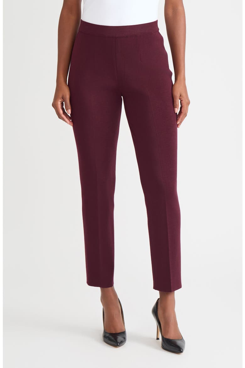 Nancy Slim Leg Knit Pants, Main, color, SANGRIA