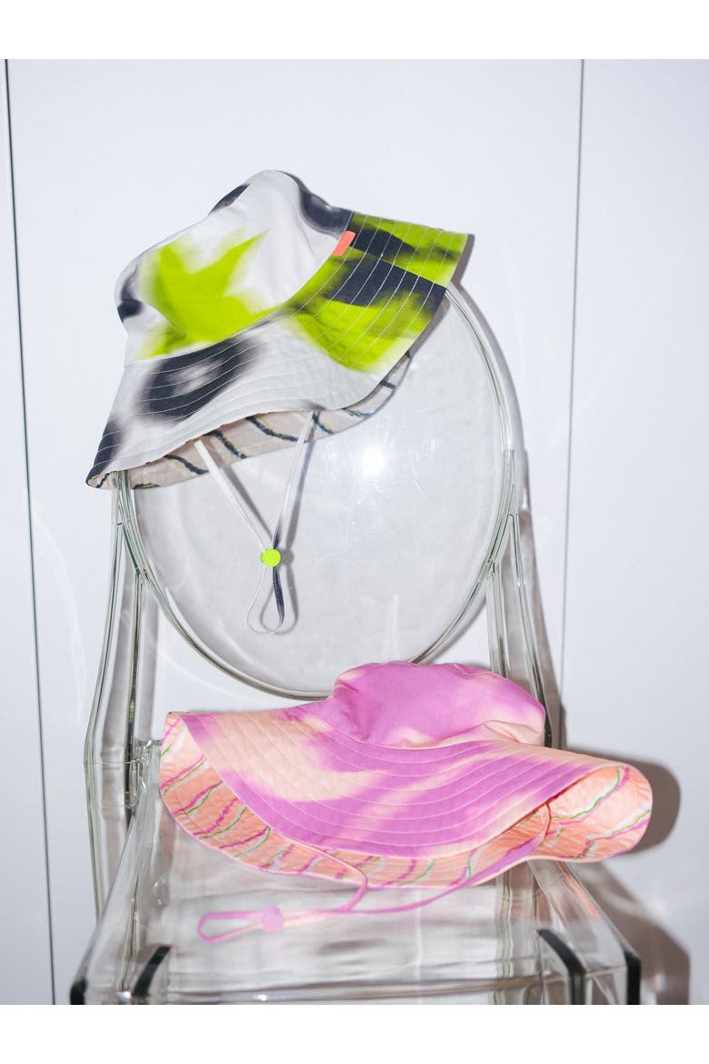 FRIDA x LOST PATTERN "Frida's Dream" Cotton Reversible Sun Hat, Alternate, color, Green