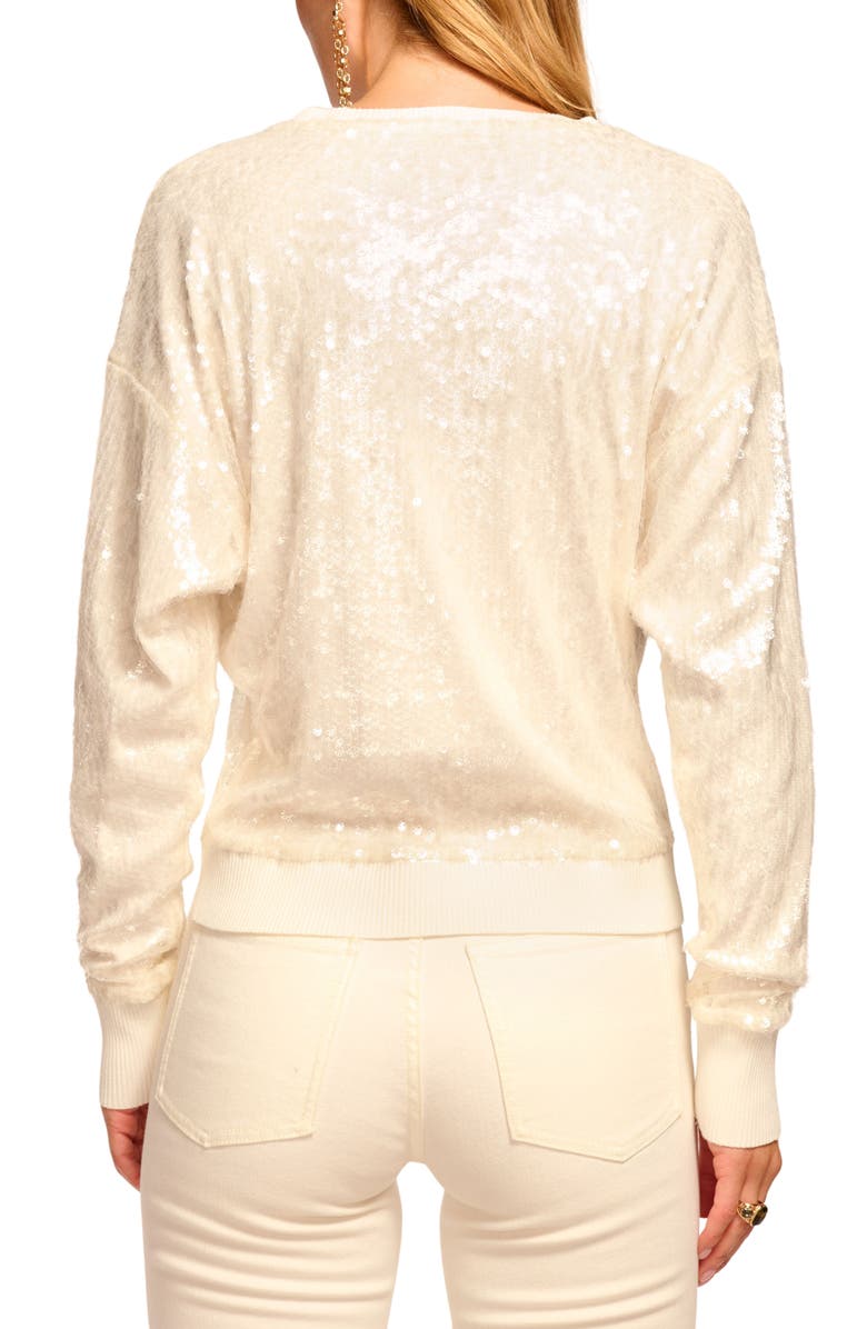 Ramy Brook Delphina Sequin Top, Alternate, color, Winter White Sequin