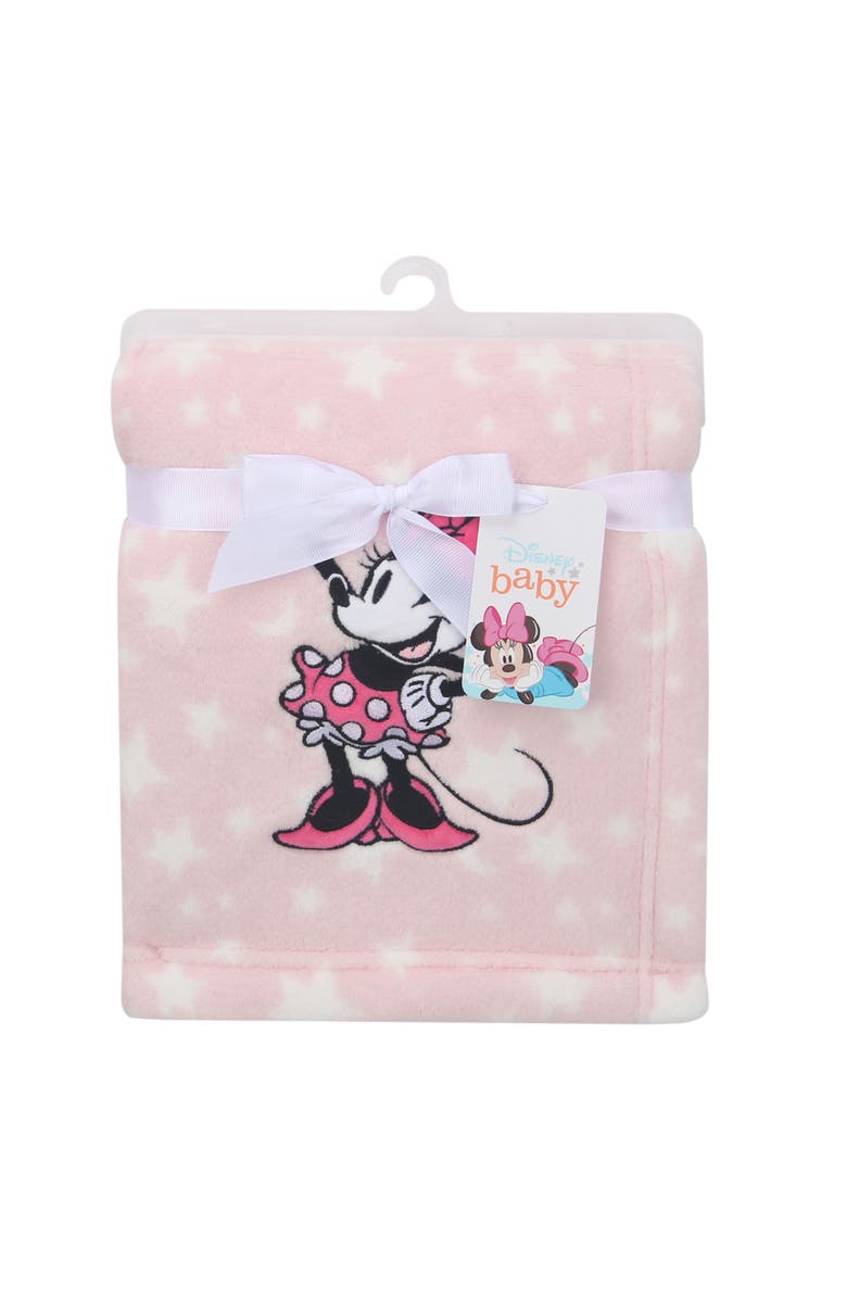 Lambs & Ivy Disney Baby Minnie Mouse Stars Soft Fleece Baby Blanket, Alternate, color,