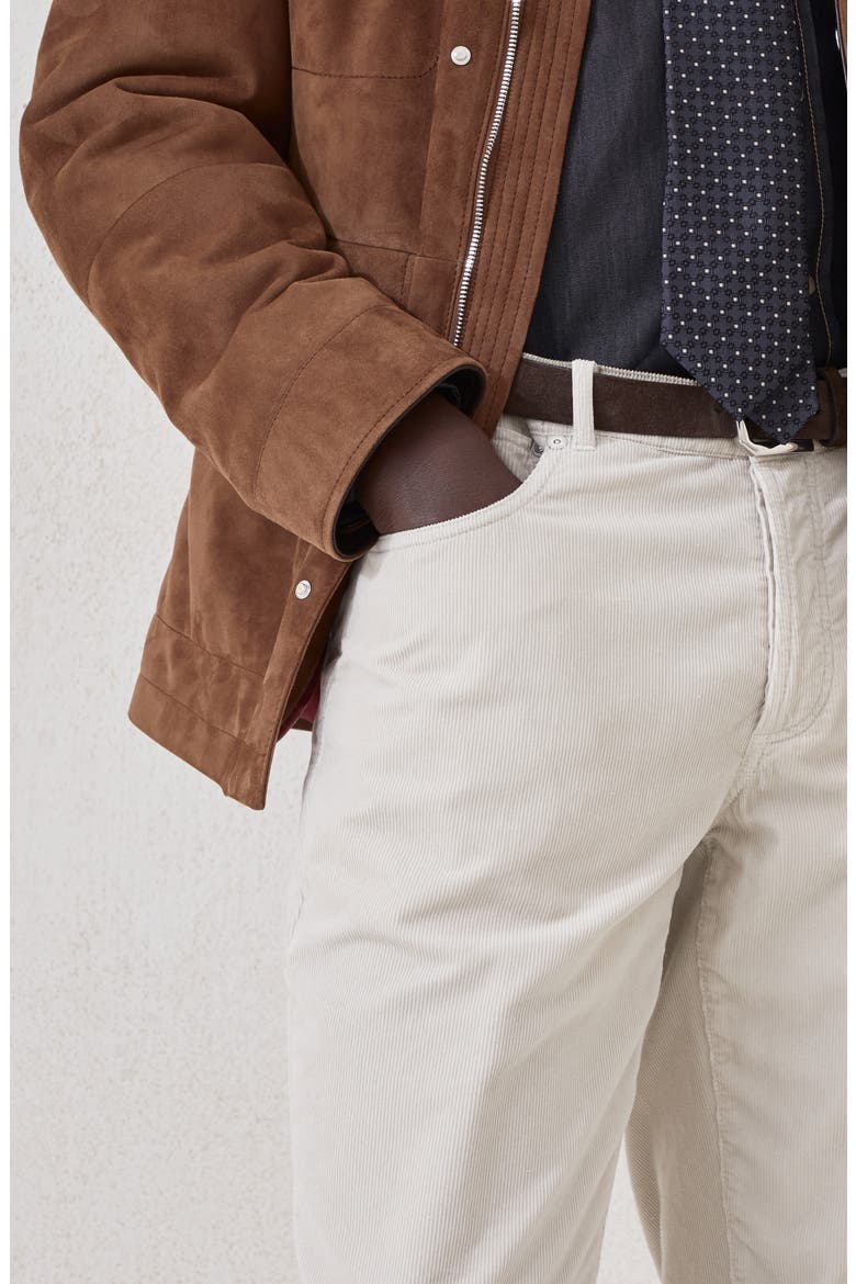 Corduroy trousers, Alternate, color, Ecru