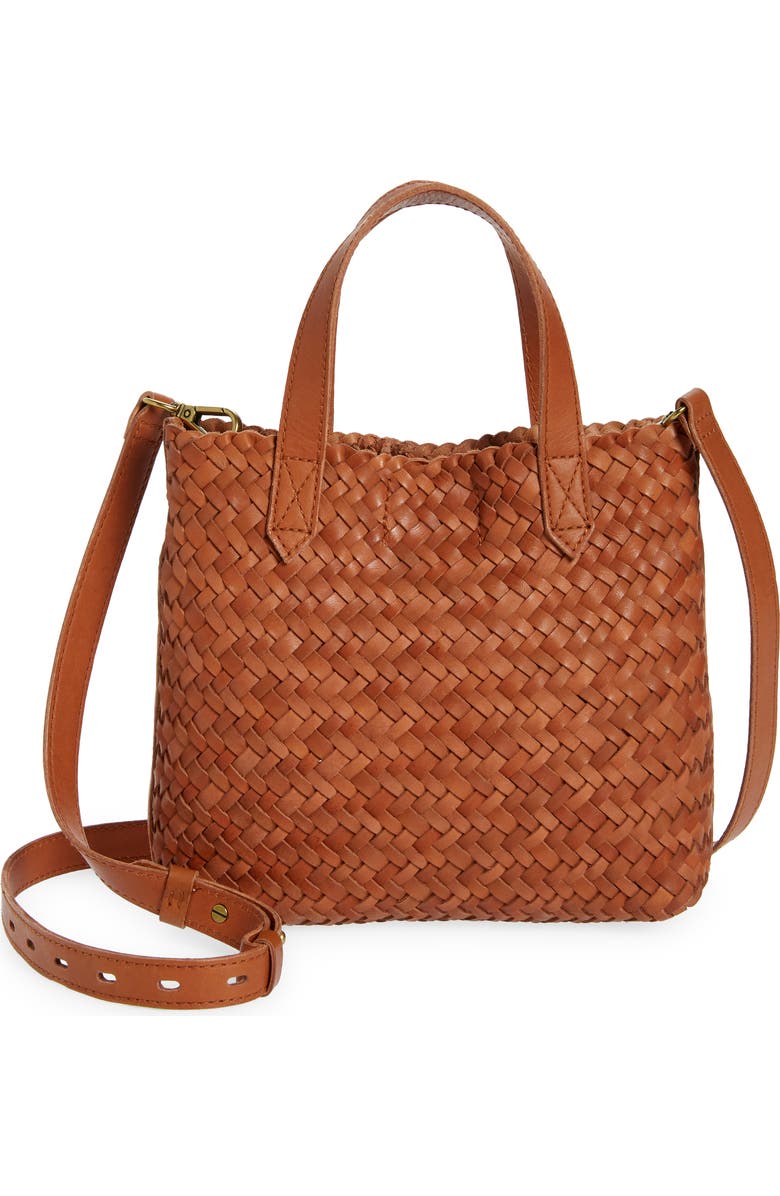 Madewell The Small Transport Crossbody: Woven Leather Edition, Main, color,