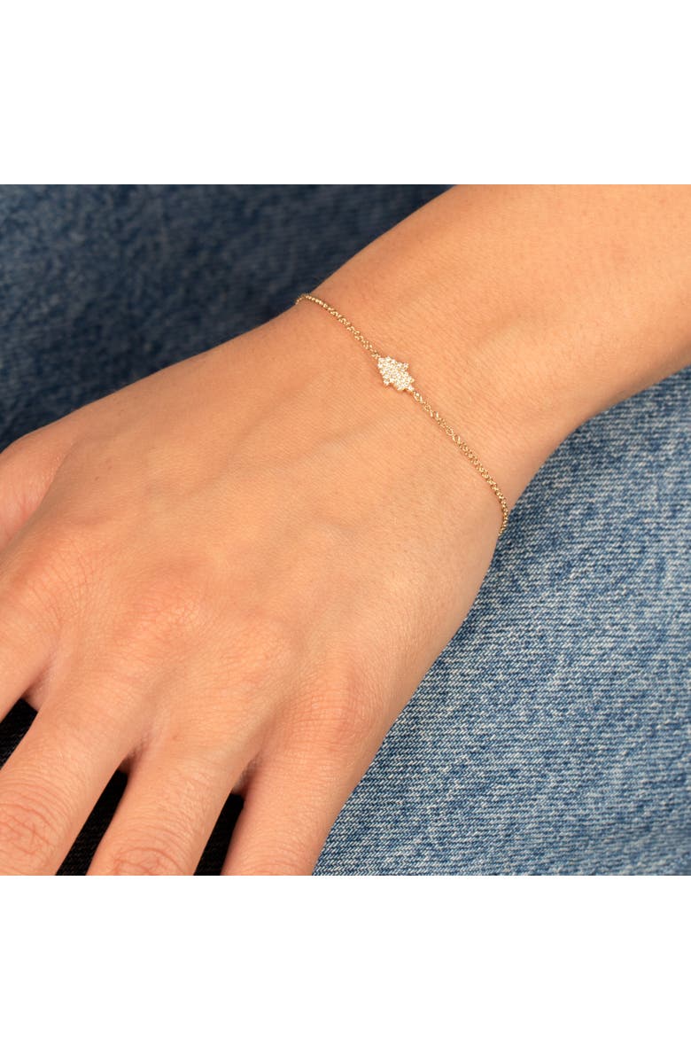 BY ADINA EDEN Diamond Pave Hamsa Bracelet 14K, Alternate, color, 