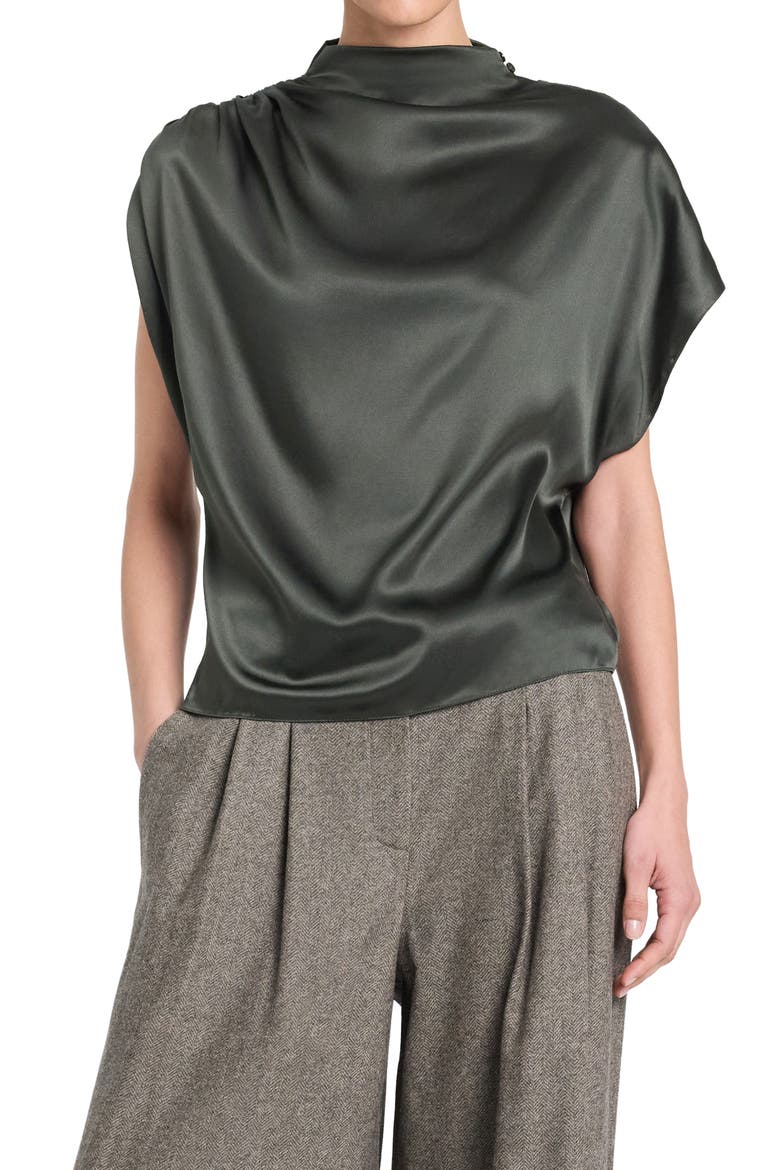 Wish You Would Stretch Silk Top, Main, color, ROSIN