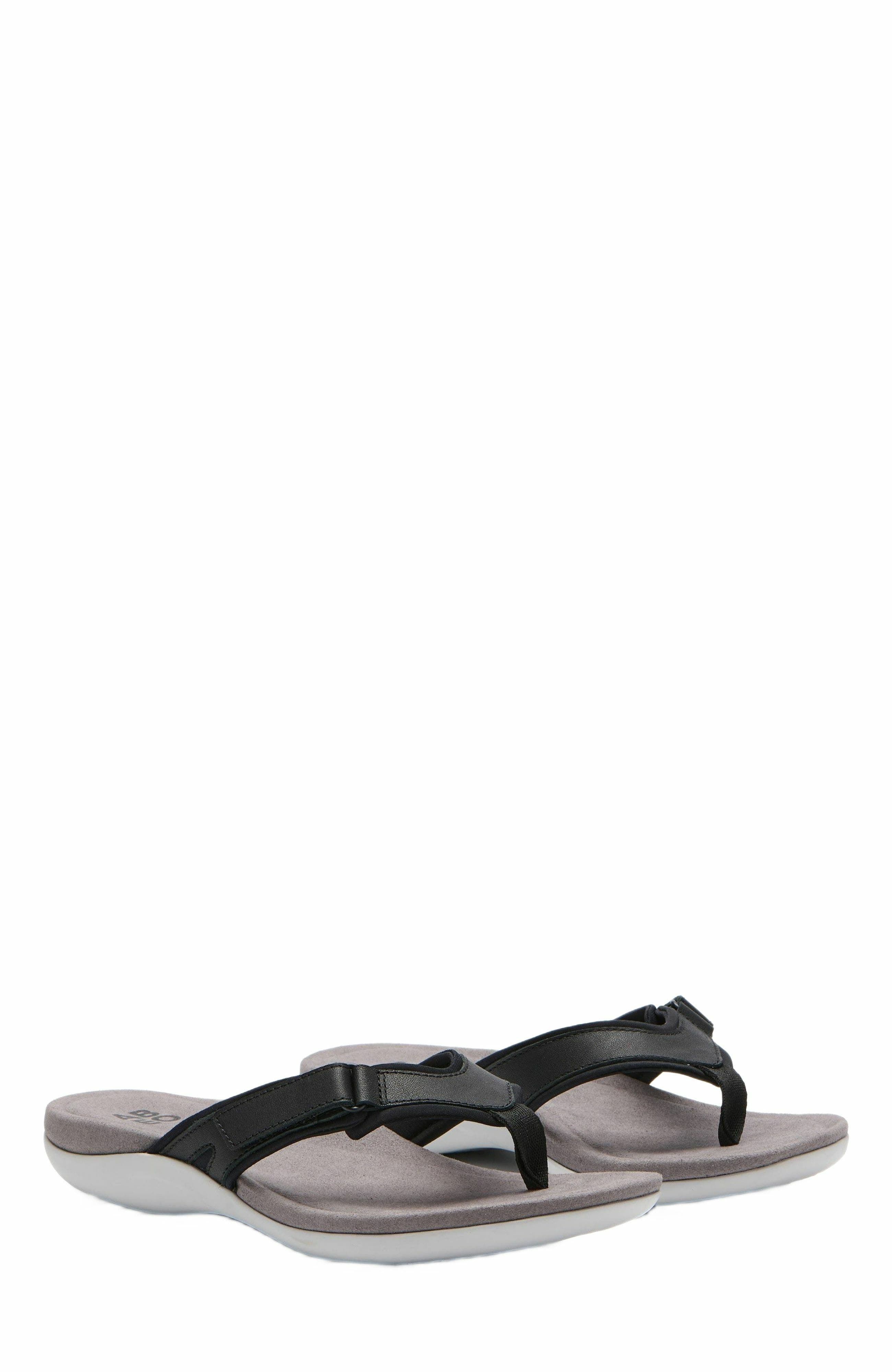 ABEO Oasis Sport Flip Flop, Alternate, color, Black - Regular