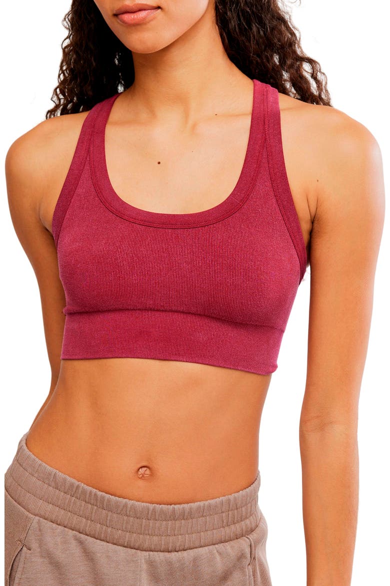 FP Movement Go To Sports Bra, Main, color, WASHED BRICK