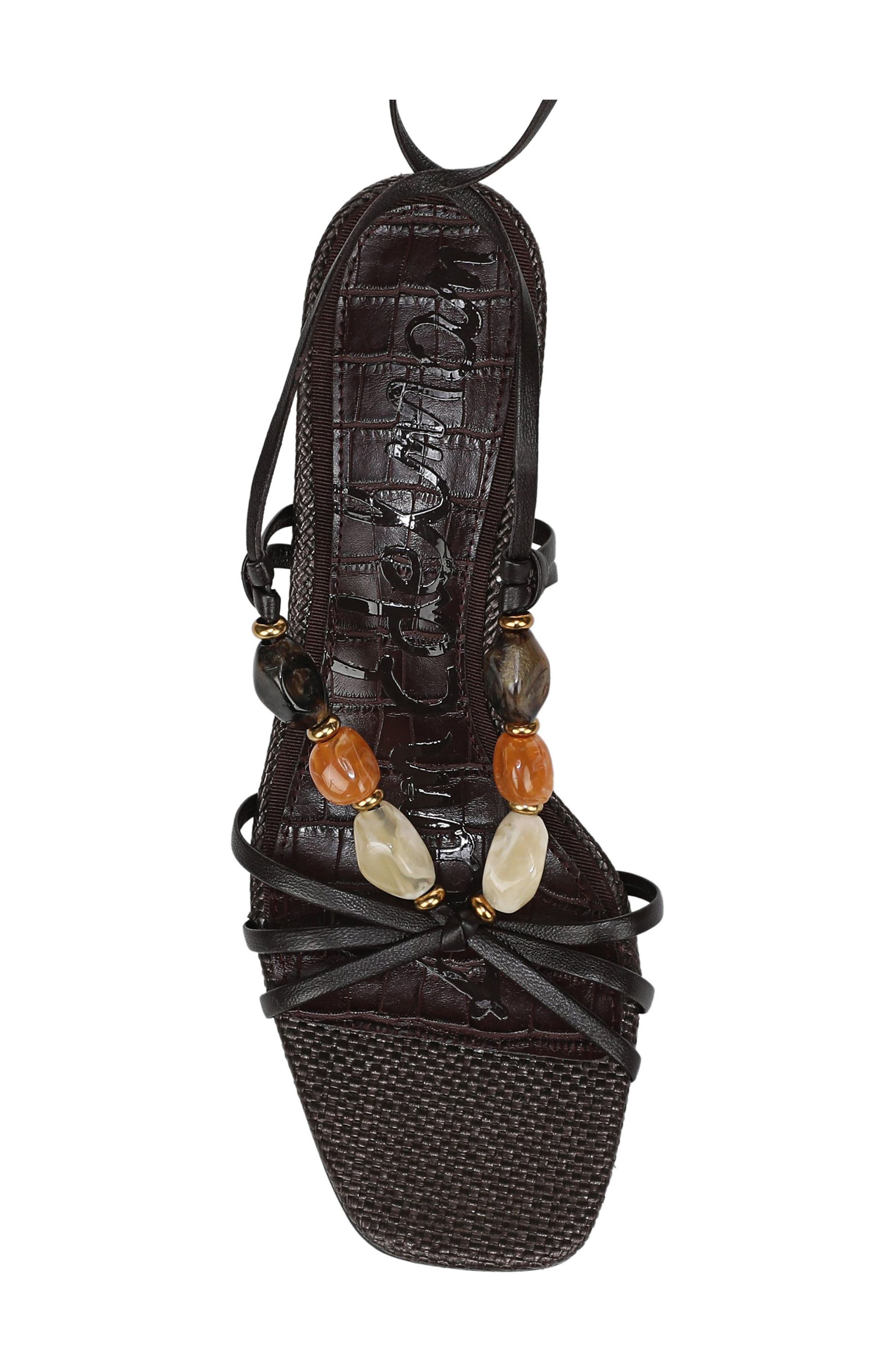 Sam Edelman Paloma Ankle Wrap Sandal, Alternate, color, Cafe Noir