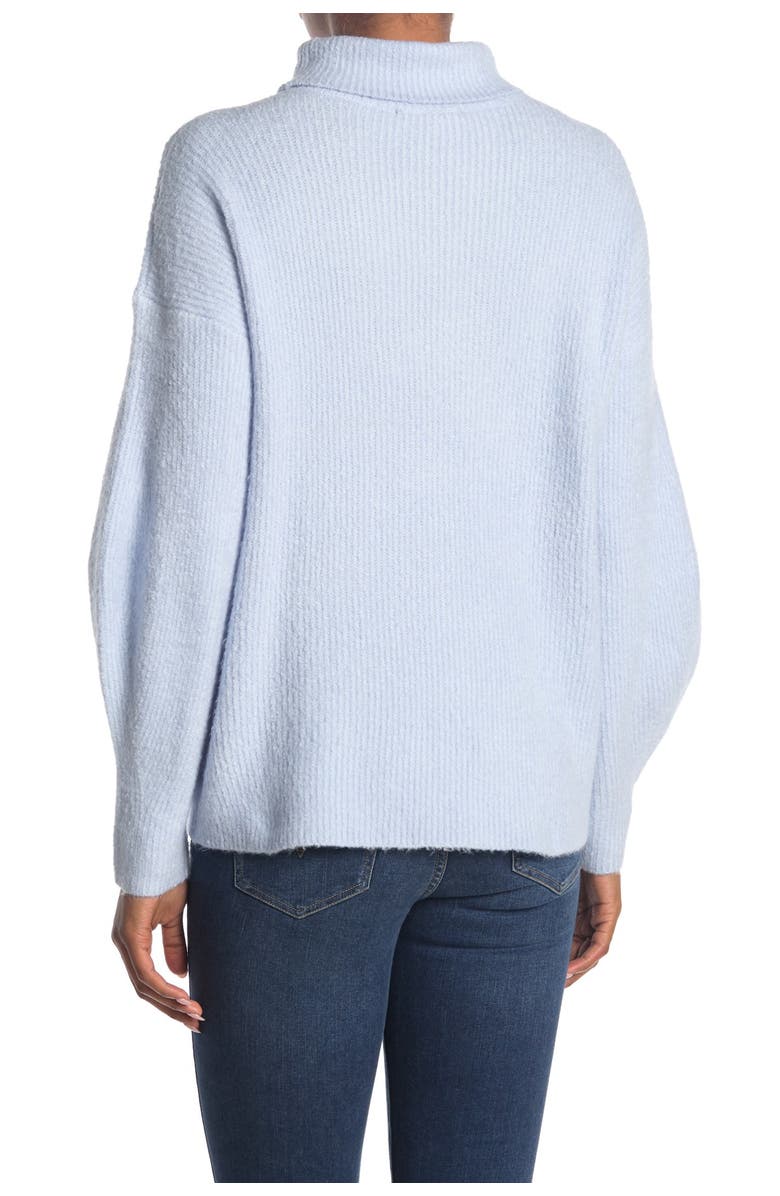 French Connection Flossy Ribbed Turtleneck Sweater, Alternate, color, 