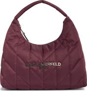 KARL LAGERFELD PARIS Voyage Quilted Nylon Hobo Bag