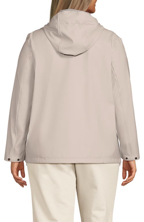 Lands' End Plus Size Squall Waterproof Rain Slicker Jacket In Dusk Gray
