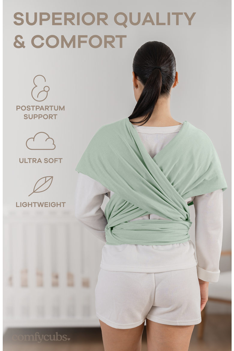 Baby Wrap Carrier, Alternate, color, Fern