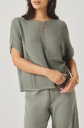 Splendid Everest Pointelle Stitch Sweater