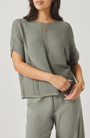 Splendid Everest Pointelle Stitch Sweater