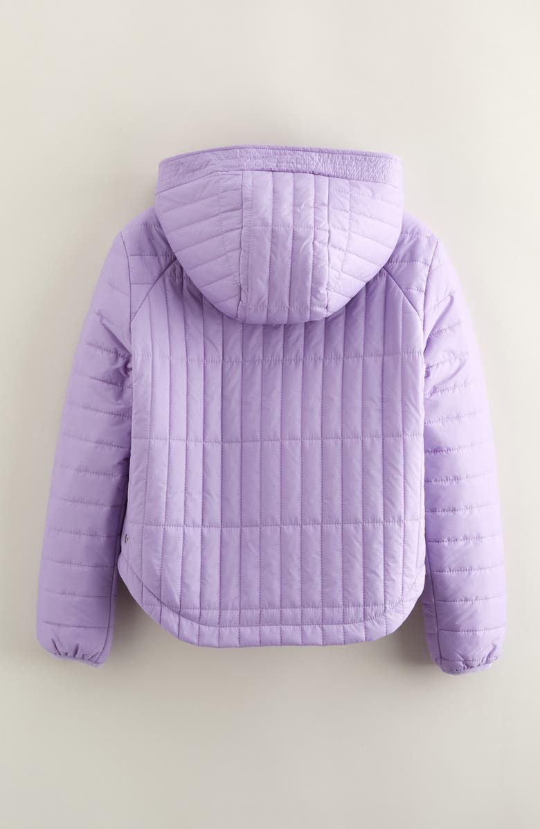 Zella Girl Kids' Quilted Hooded Jacket, Alternate, color, Purple Bonnet
