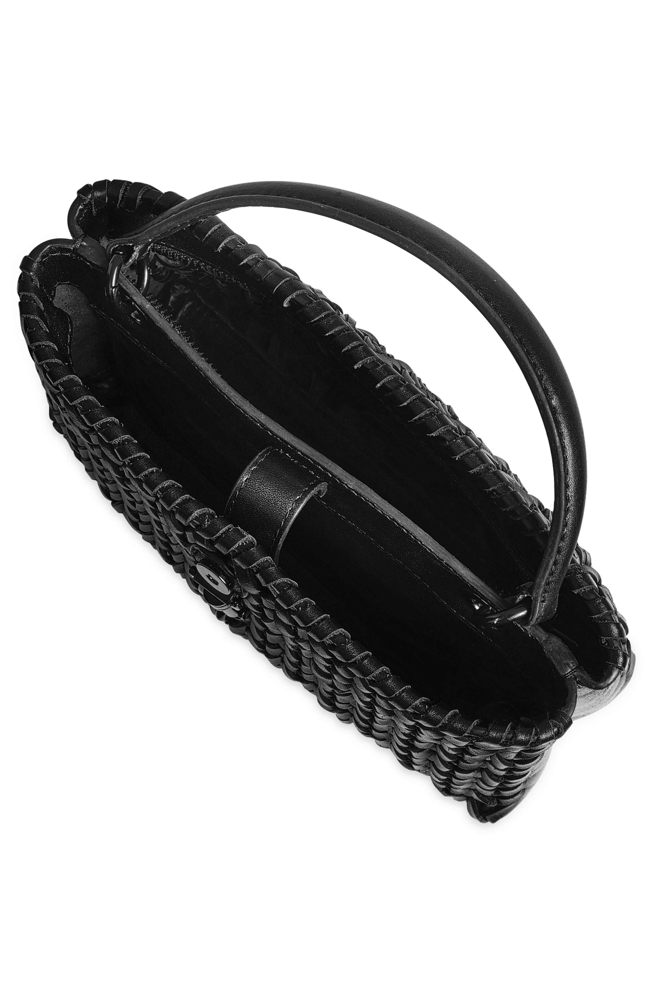 Rebecca Minkoff Megan Woven Leather Top Handle Bag, Alternate, color, 