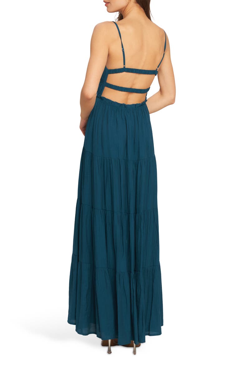 Open Back Maxi Dress, Alternate, color, TEAL