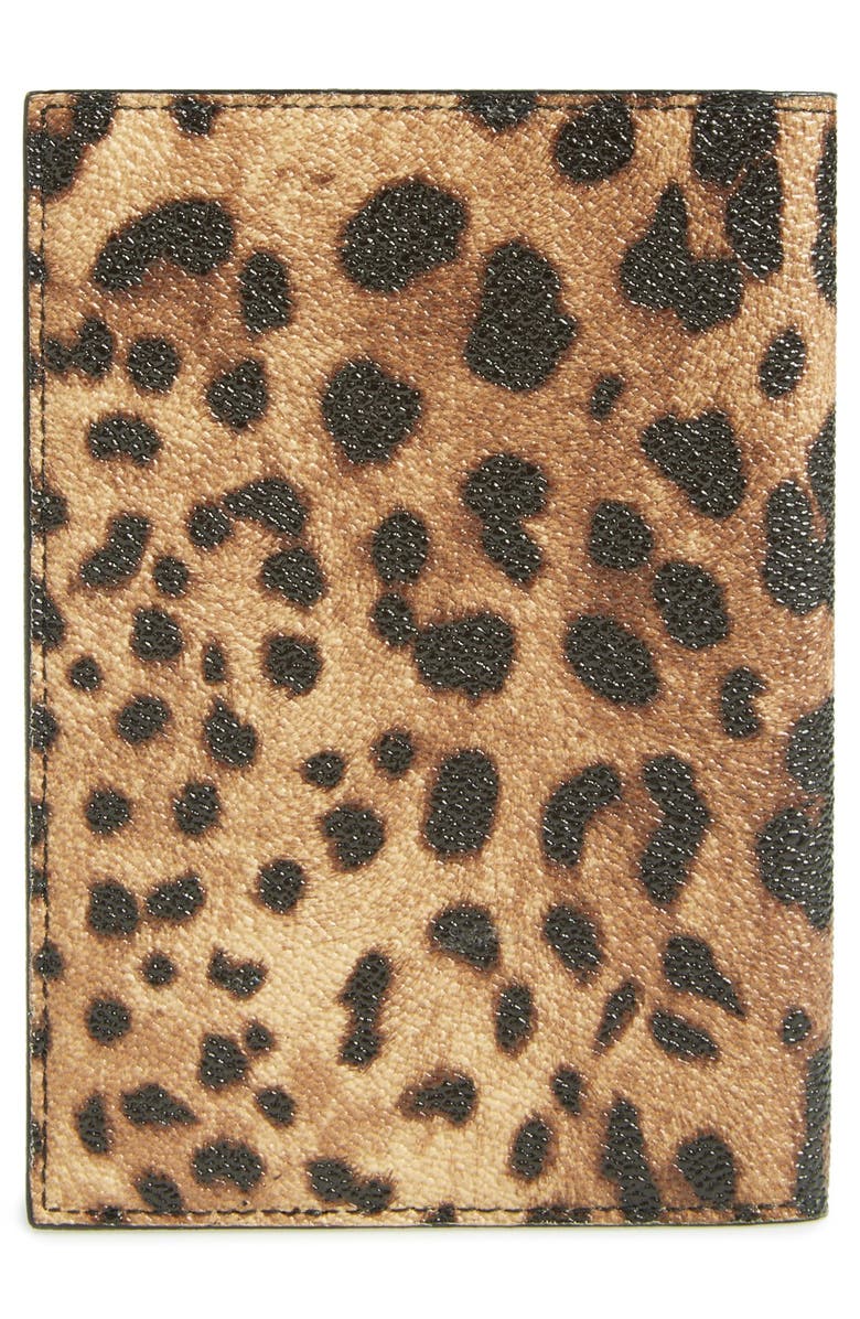 Dolce&Gabbana Leopard Print Passport Cover, Alternate, color,