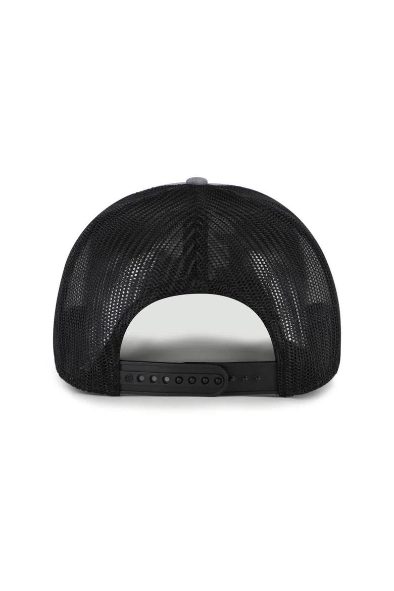 Men's '47 Heather Charcoal Philadelphia Eagles Carbon Rope Trucker Adjustable Hat, Alternate, color, Heather Charcoal