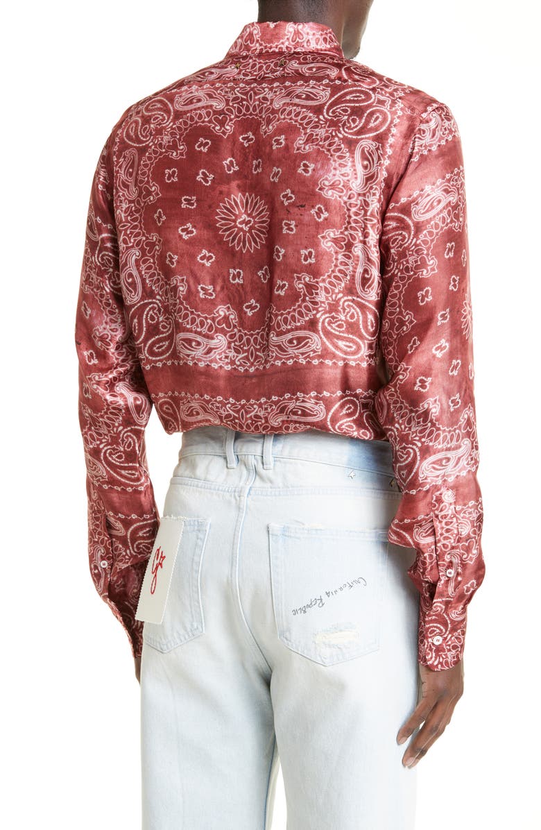 Golden Goose Journey Paisley Print Button-Up Shirt, Alternate, color, 