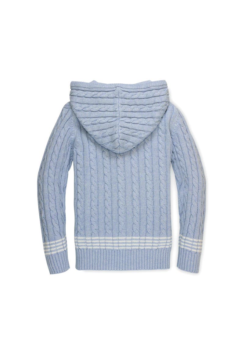 Boys' Zip-Up Textured Sweater, Kids, Alternate, color, Light Blue Heather Cable