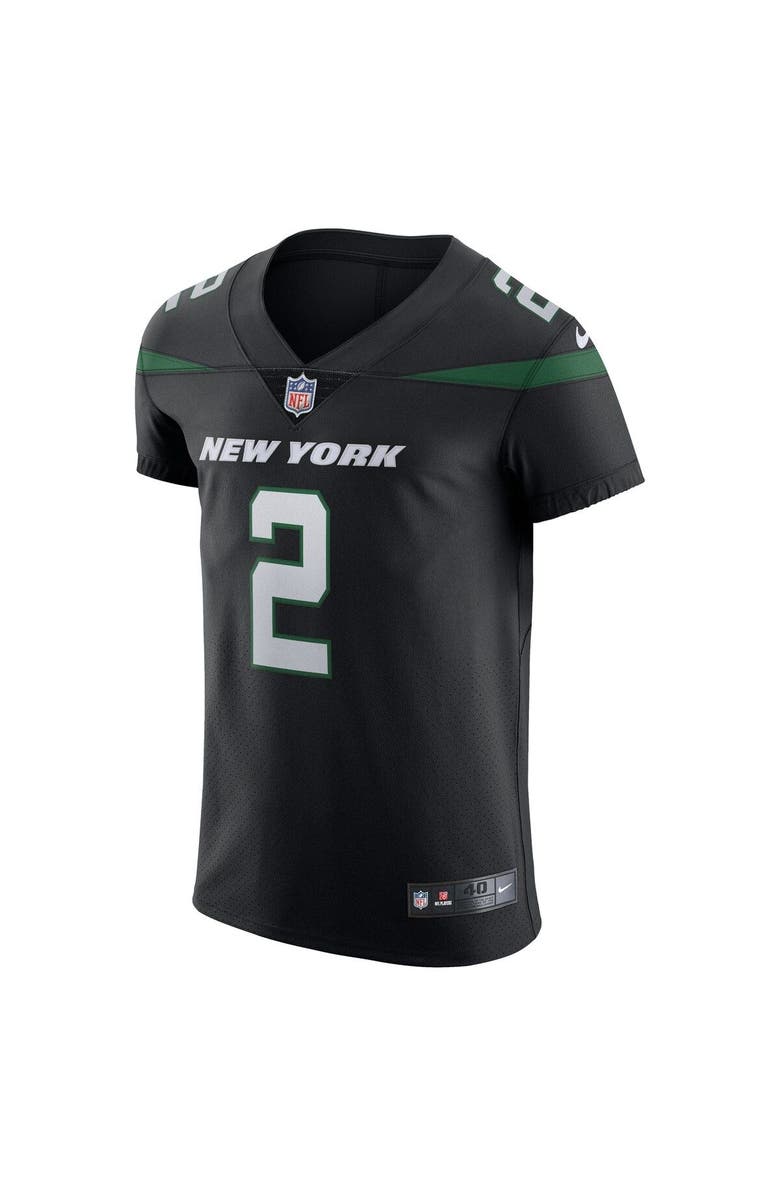 Nike Men's Nike Zach Wilson Stealth Black New York Jets Vapor Elite Jersey, Alternate, color, 