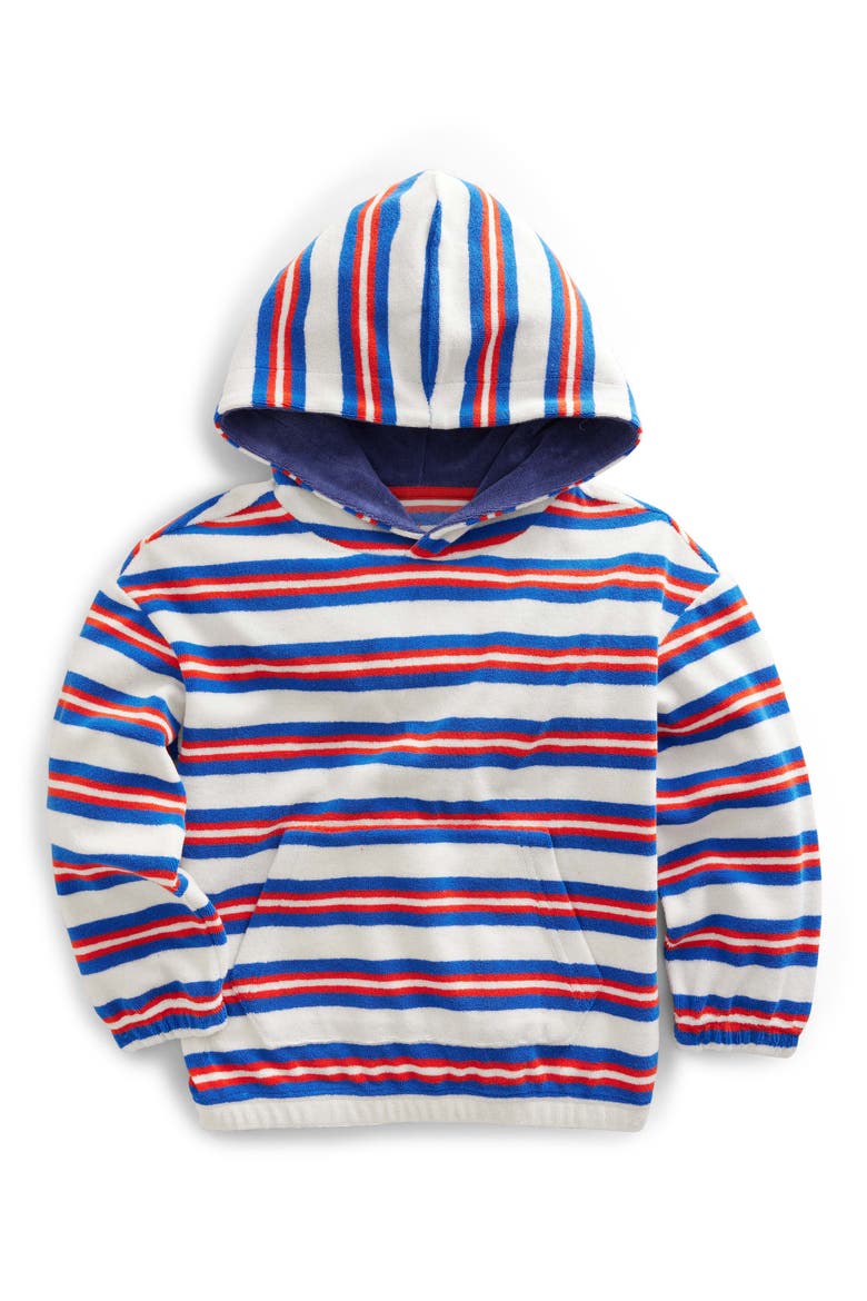 Kids' Stripe French Terry Hoodie, Main, color, CABANA BLUE MULTI STRIPE